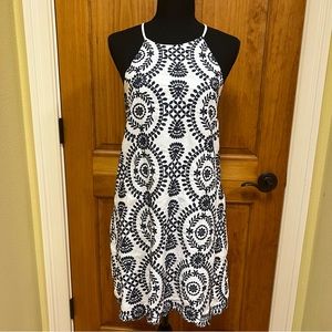 The Pink Box Navy and White Dress, Size Small, EUC